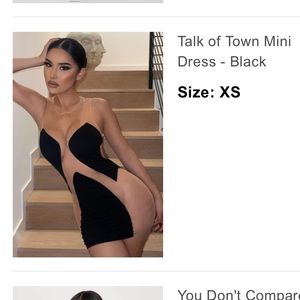 Fashion Nova talk of town mini dress